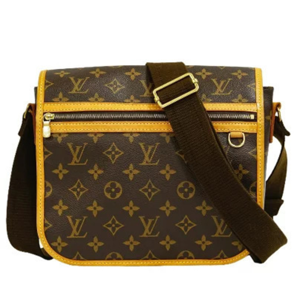 Louis Vuitton LV Crossbody Bag Bosphore Monogram Pochette Canvas Leather Brown
